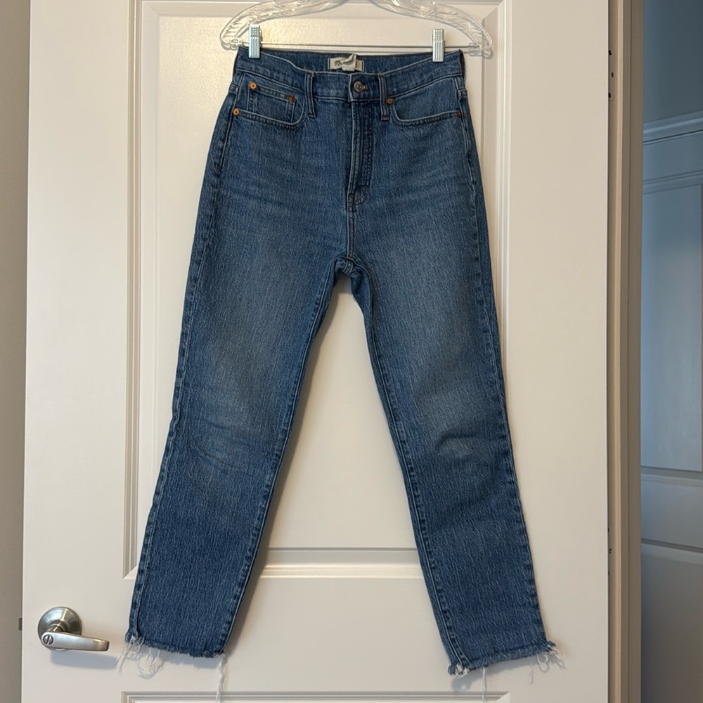 Madewell The Perfect Vintage Jean in Earlside Wash: Raw-Hem Edition - Size 26